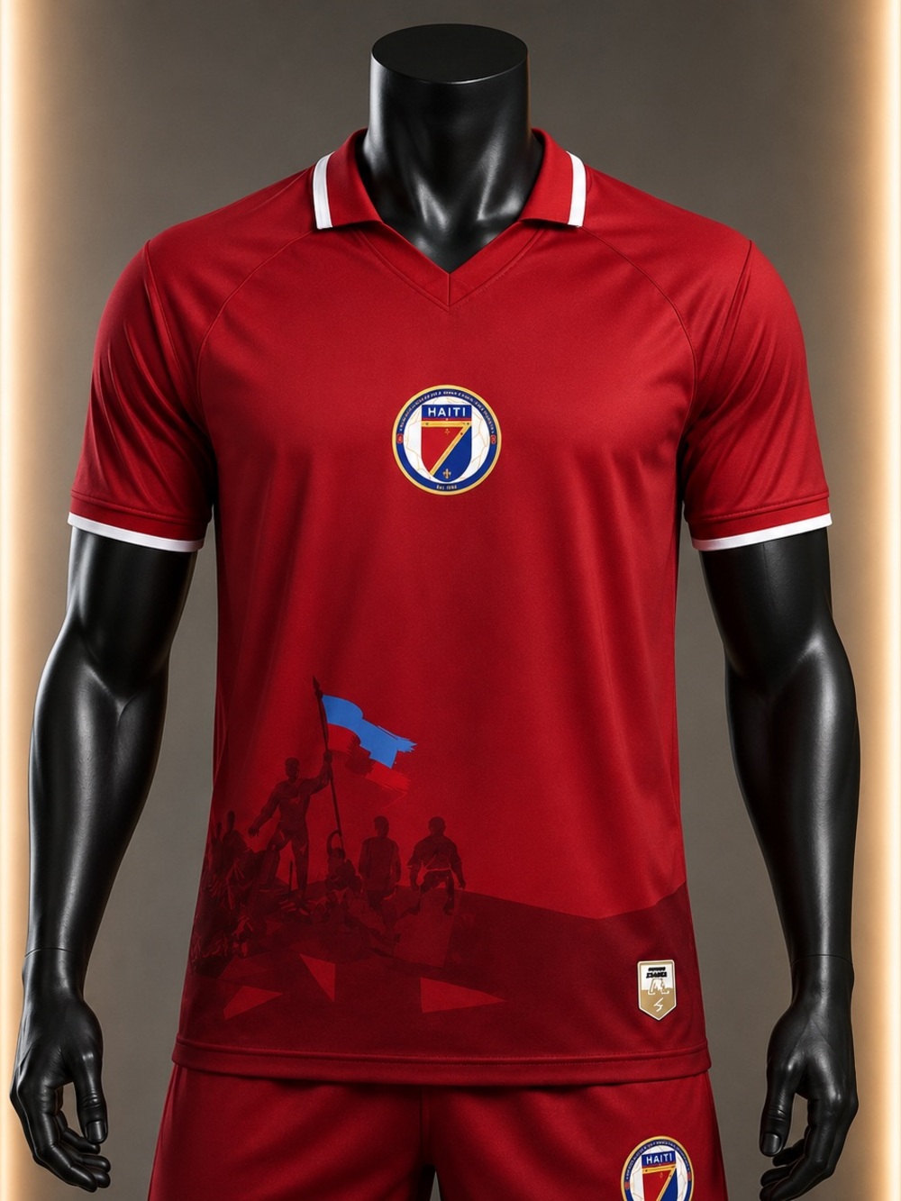 🇭🇹 Haiti Soccer Jersey Red Football Shirt SAETA Adult Size S